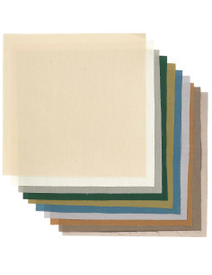 Set of 10 special embroidery fabric coupons - Herbarium