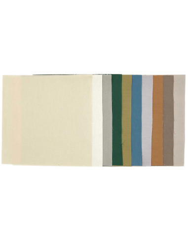 Set of 10 special embroidery fabric coupons - Herbarium