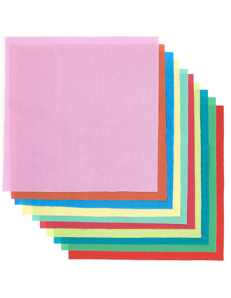 Set of 10 special embroidery fabric coupons - Bright