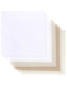 Set of 10 special embroidery fabric coupons - Pebble