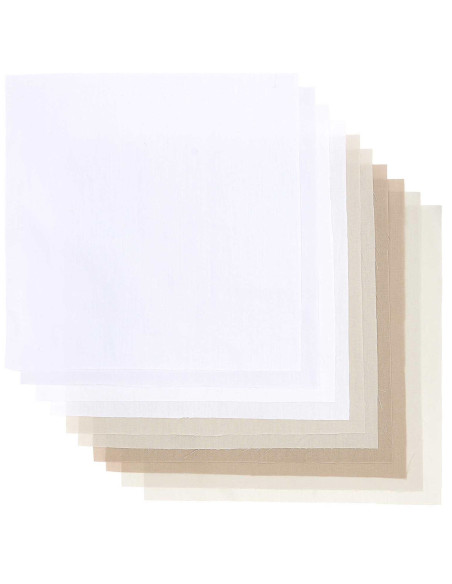 Set of 10 special embroidery fabric coupons - Pebble