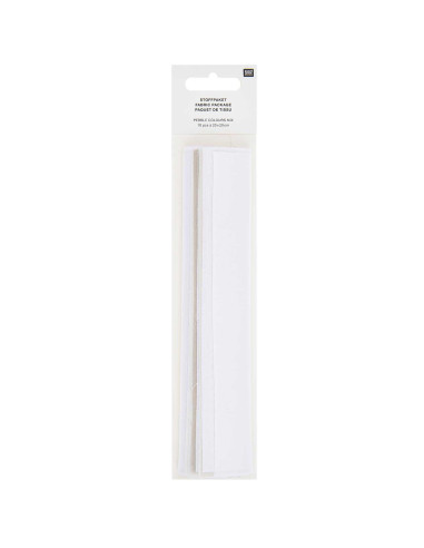 Set of 10 special embroidery fabric coupons - Pebble