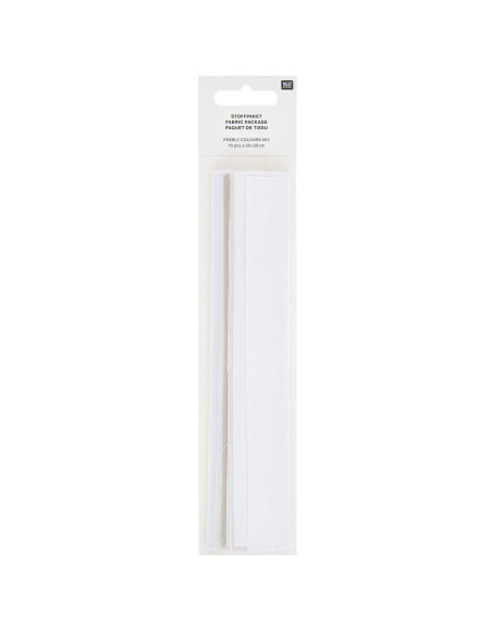 Set of 10 special embroidery fabric coupons - Pebble