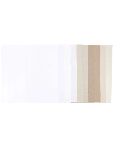 Set of 10 special embroidery fabric coupons - Pebble