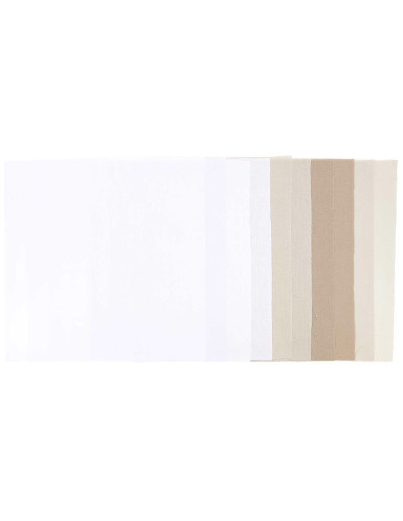 Set of 10 special embroidery fabric coupons - Pebble