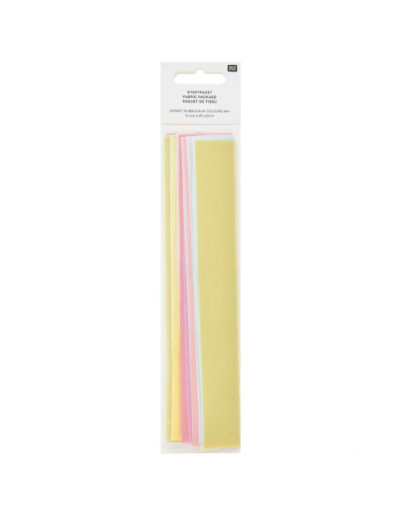 Set of 10 special embroidery fabric coupons - Sorbet Bubblegum