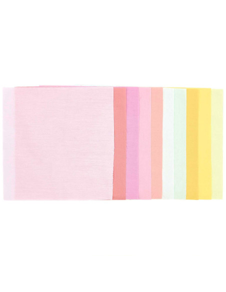 Set of 10 special embroidery fabric coupons - Sorbet Bubblegum