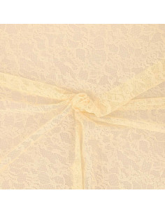 Pauline floral lace fabric - Ecru