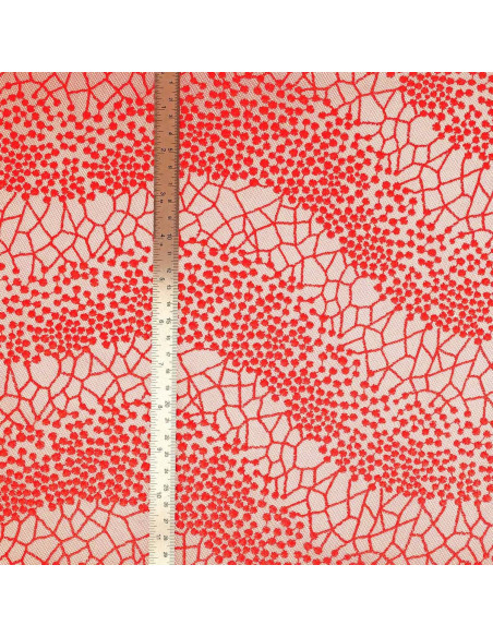 Mila lace fabric - Red