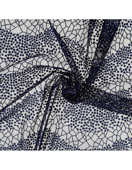Mila lace fabric - Navy blue