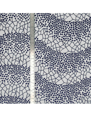 Mila lace fabric - Navy blue