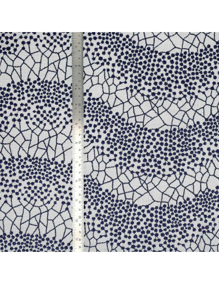 Mila lace fabric - Navy blue