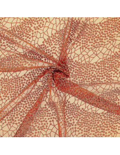 Mila lace fabric - Rust