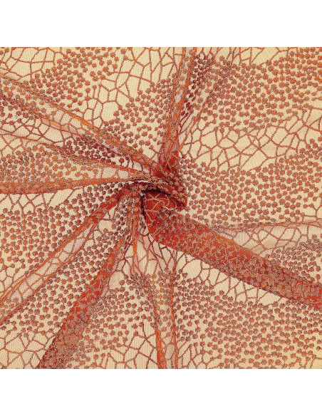Mila lace fabric - Rust