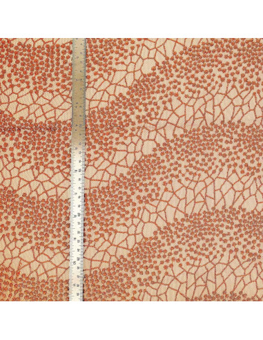 Mila lace fabric - Rust