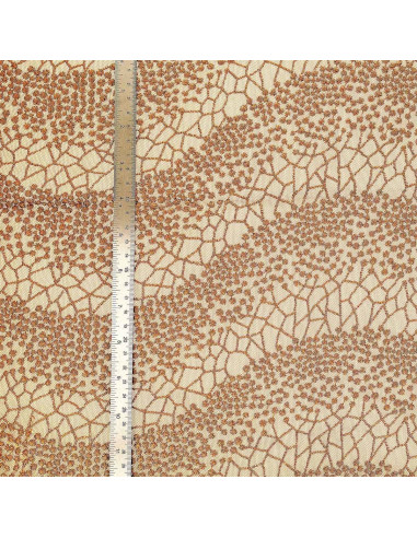 Mila lace fabric - Chocolate