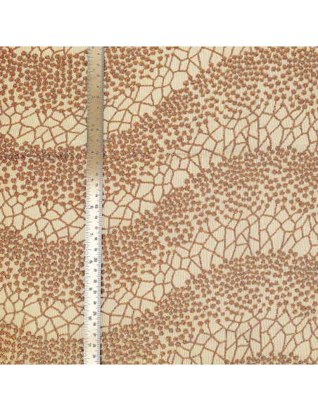 Mila lace fabric - Chocolate