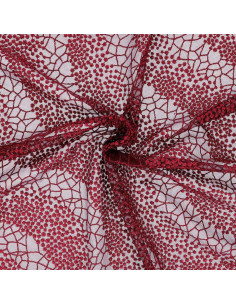 Mila lace fabric - Bordeaux