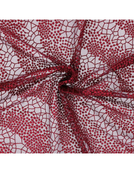 Mila lace fabric - Bordeaux