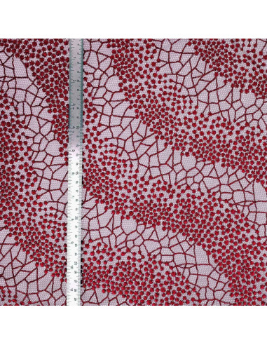 Mila lace fabric - Bordeaux