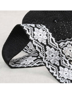 Ethnic strap - Black and white