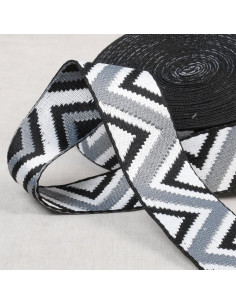 Ethnic strap - Black, white, and gray