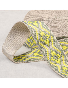 Ethnic strap - Lemon yellow