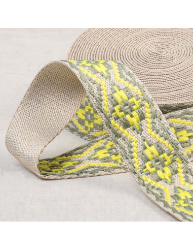 Ethnic strap - Lemon yellow