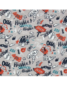 Cotton poplin fabric - Cool gray and blue 2