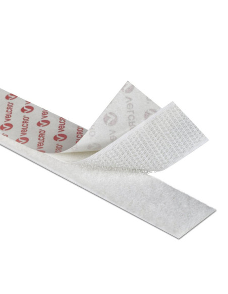 VELCRO® Brand white adhesive 100 mm wide by the meter