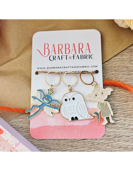 Set of 3 stitch markers - Magical creatures