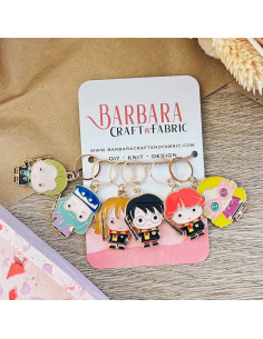 Set of 6 stitch marker rings - Little Wizards