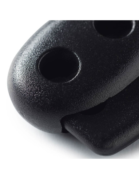 Plastic cord locks with 2 holes - Black