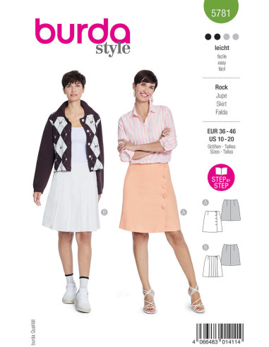 Skirt pattern - Burda 5781