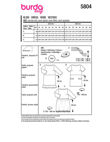 Dress pattern - Burda 5804