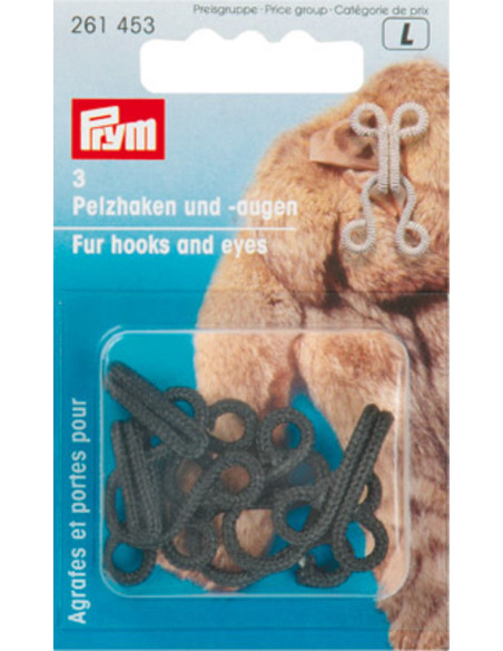 Staples and closures for furs - Black