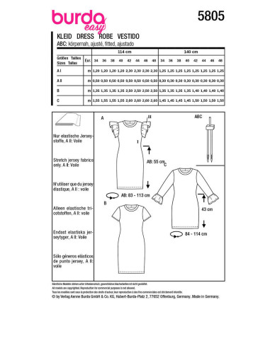 Dress pattern - Burda 5805