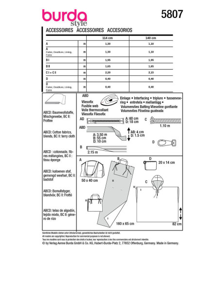 Accessory pattern - Burda 5807