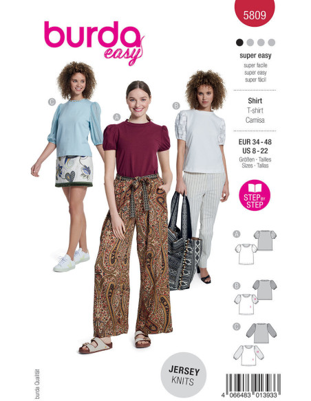 T-shirt Pattern - Burda 5809