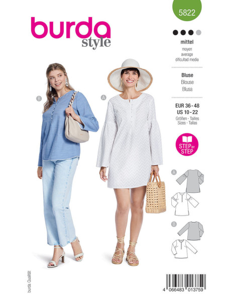 Blouse pattern - Burda 5822