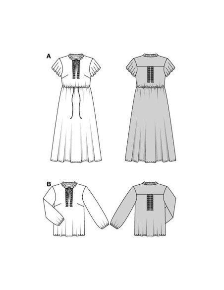 Dress and blouse pattern - Burda 5823