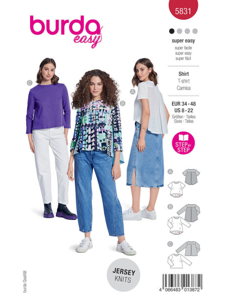 T-shirt Pattern - Burda 5831