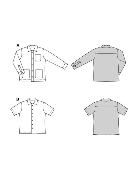Jacket and shirt pattern - Burda 5842