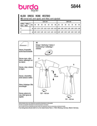 Dress pattern - Burda 5844