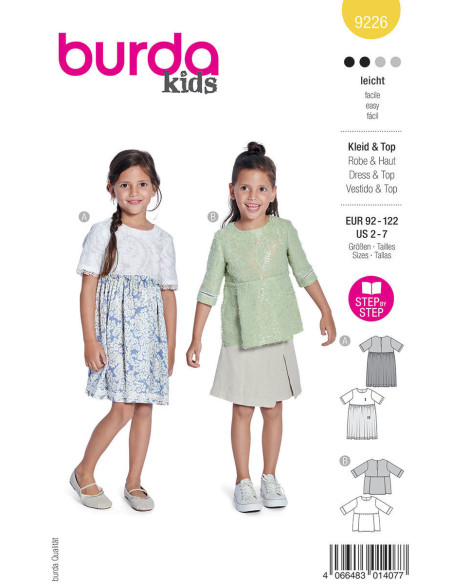 Dress and top pattern - Burda 9226