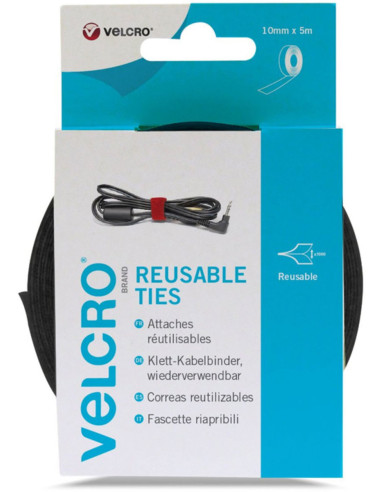 VELCRO® ONE-WRAP® Cable Ties 10mm x 5M Black