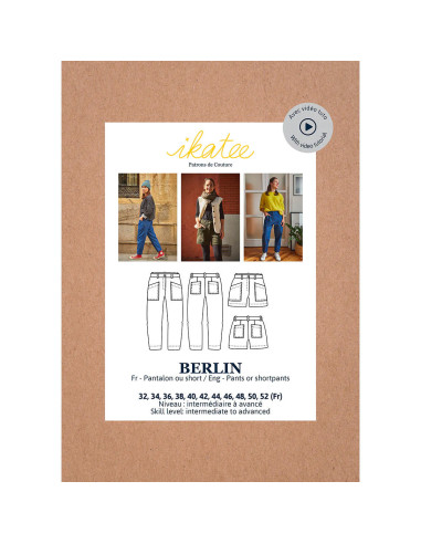Berlin Pants and Shorts Pattern - Ikatee