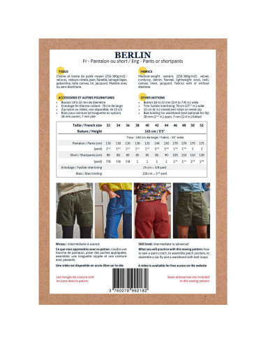 Berlin Pants and Shorts Pattern - Ikatee