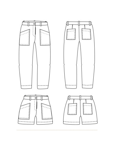 Berlin Pants and Shorts Pattern - Ikatee