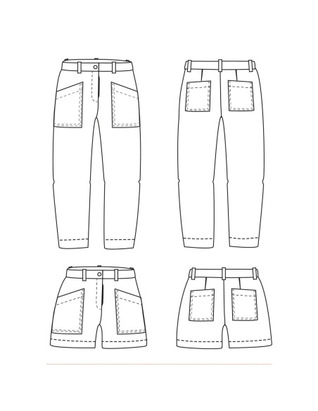 Berlin Pants and Shorts Pattern - Ikatee